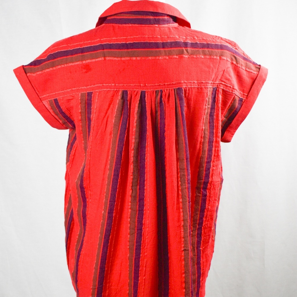 striped button down top - Picture 2 of 2